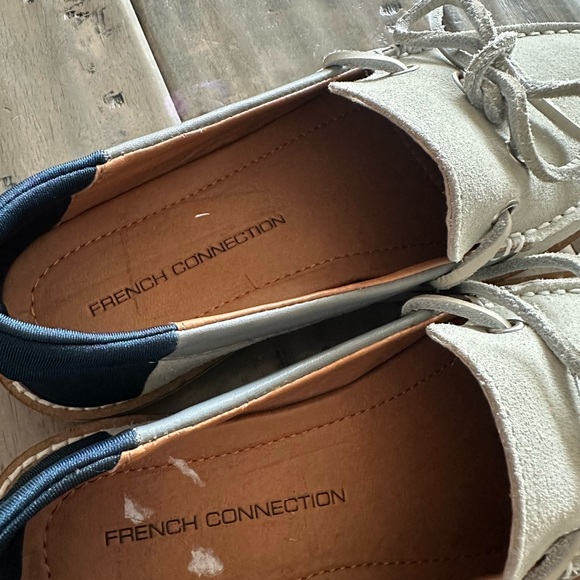 New men’s French connection gray suede loafer boat shoes sz 40 - Picture 2 of 7